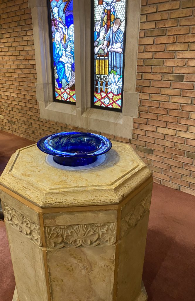 » Baptismal Bowls come in all sizes. Hot Blown Glass