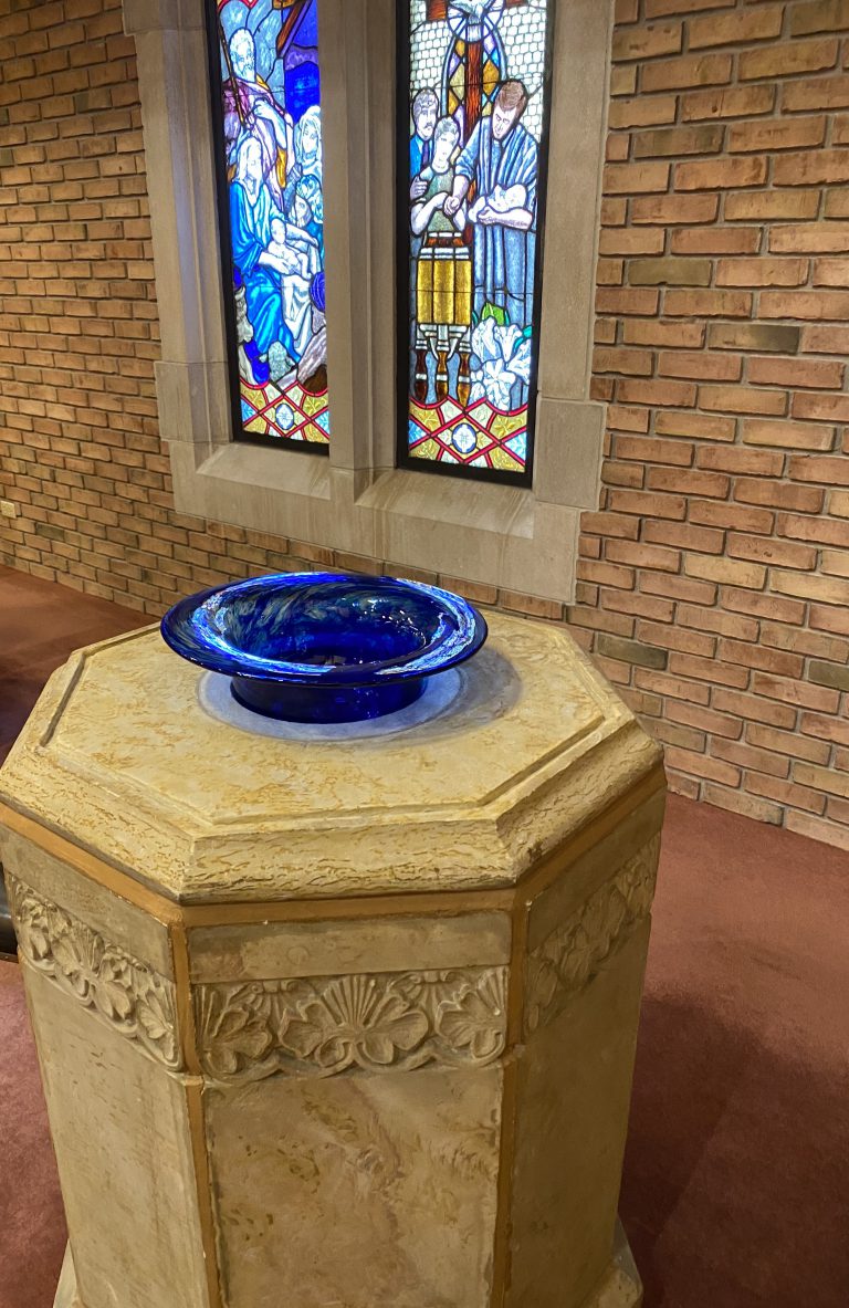 » Baptismal Bowls come in all sizes. Hot Blown Glass